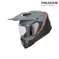 Casco cross acerbis rassault - Grigio - nero - Arancione