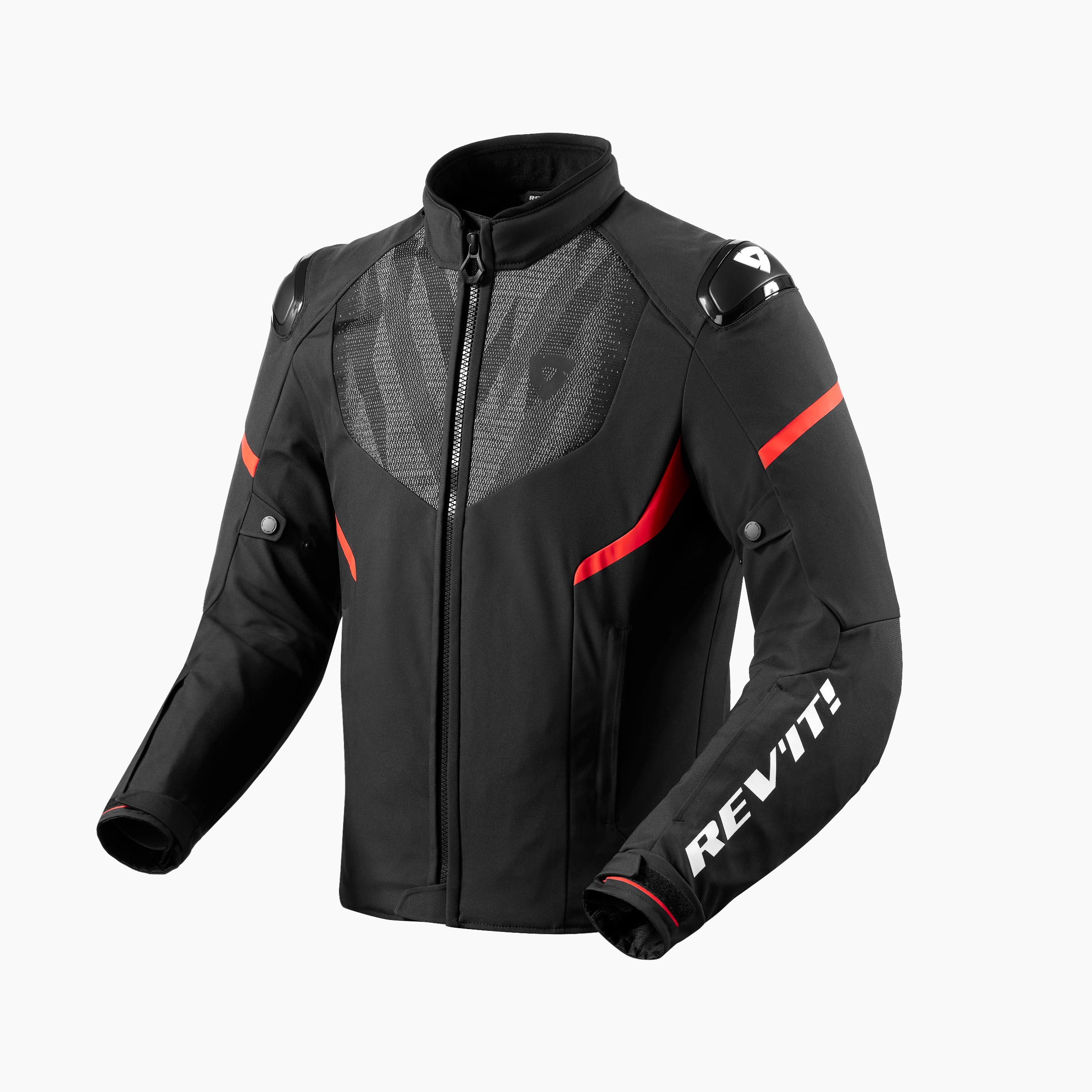 Giacca estiva impermeabile Rev'it HYPERSPEED 2 H2O- nero/rosso