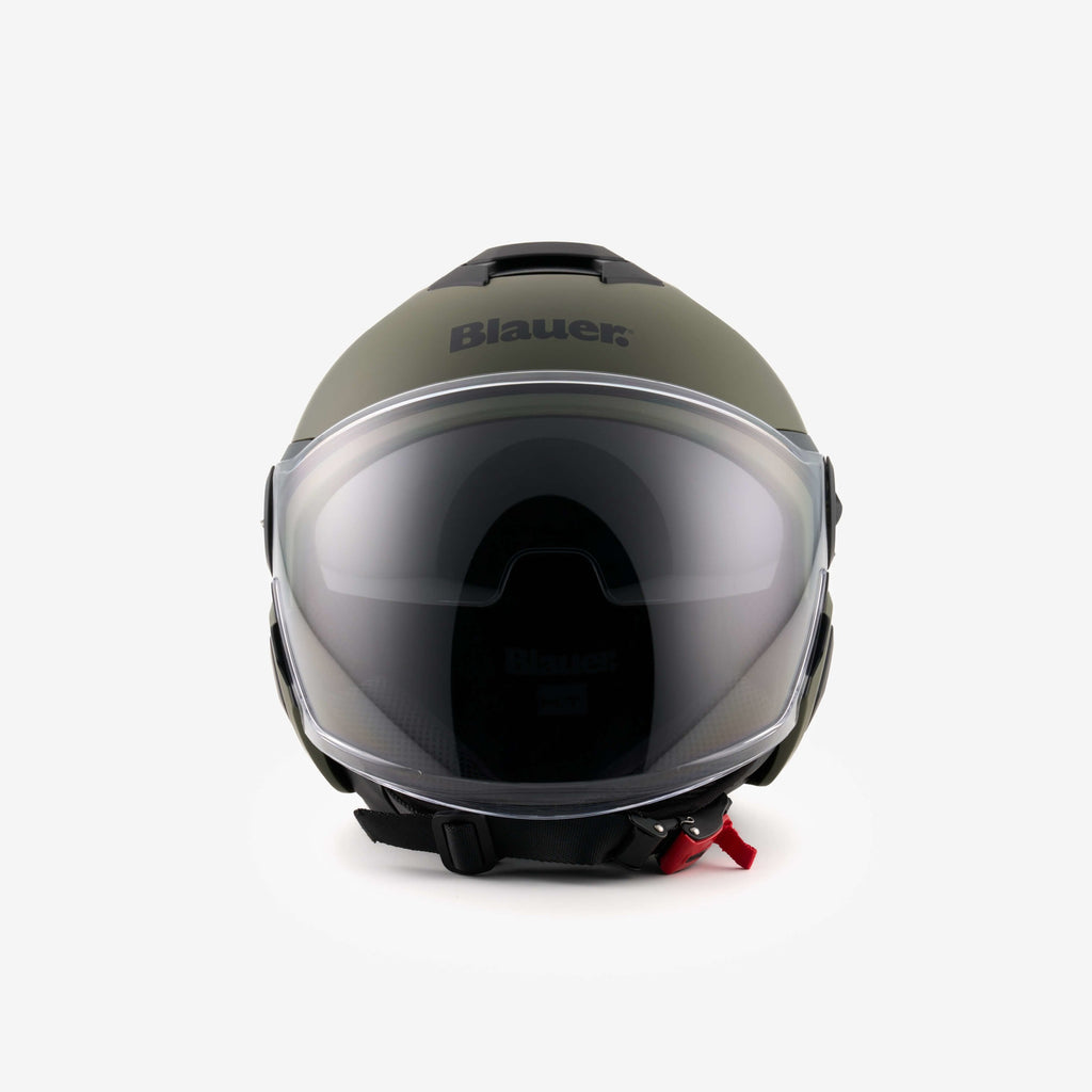Casco demijet BLAUER DJ-01 MONO - verde