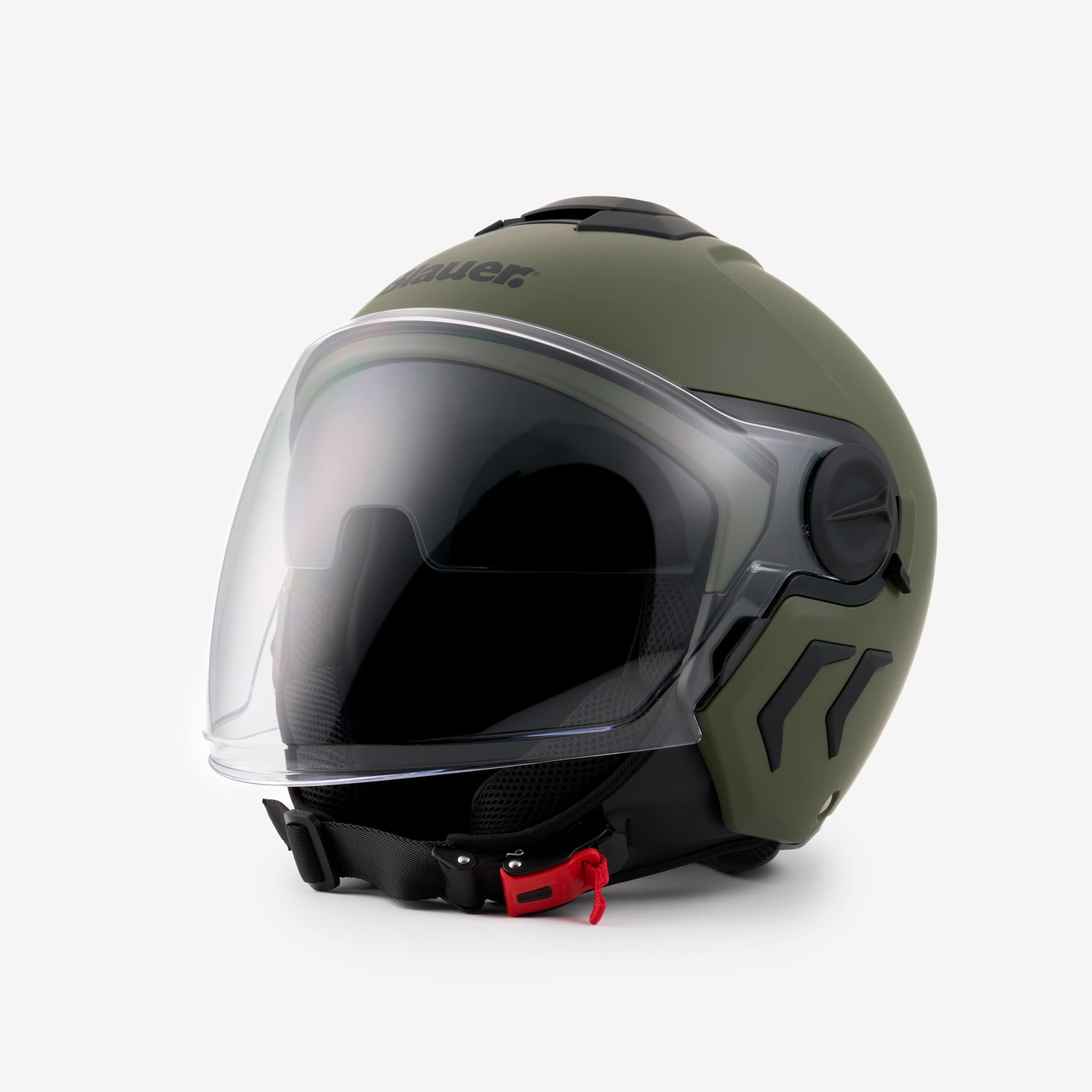 Casco demijet BLAUER DJ-01 MONO - verde