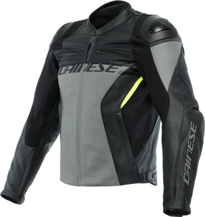 Giacca in Pelle Dainese Racing 4 Grigio - Nero Tg.58
