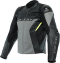 Giacca in Pelle Dainese Racing 4 Grigio - Nero Tg.58