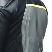 Giacca in Pelle Dainese Racing 4 Grigio - Nero Tg.58