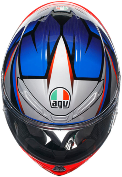 Casco integrale AGV K6S Multi Slashcut Grigio - Rosso - Blu Tg.S