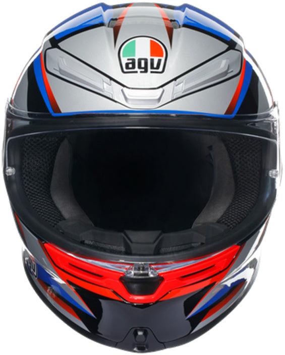 Casco integrale AGV K6S Multi Slashcut Grigio - Rosso - Blu Tg.S
