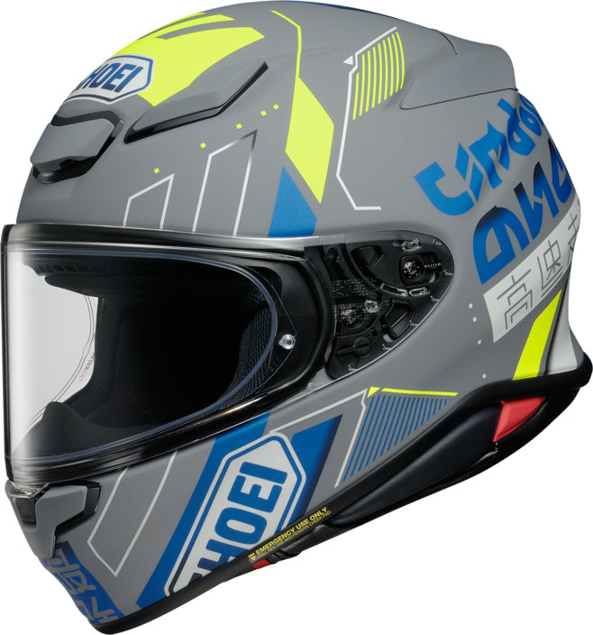 Casco integrale SHOEI NXR2 Accolade TC-10 Grigio Opaco - Giallo Fluo
