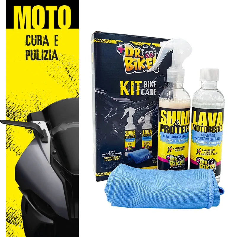Kit Pulizia Moto DR.BIKE KIT BIKE CARE - 3 prodotti in 1