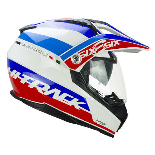 Casco integrale adventure CGM 666S Twin Hitrack - bianco/rosso/blu