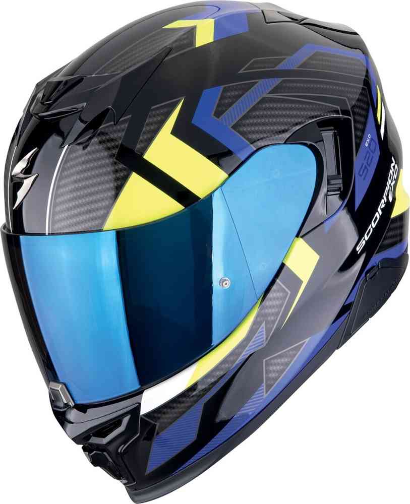 Casco integrale Scorpion-exo 520 sensus nero blu giallo