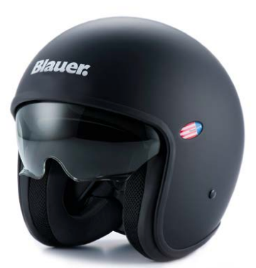 Casco Jet Pilot 06 Go - Nero opaco