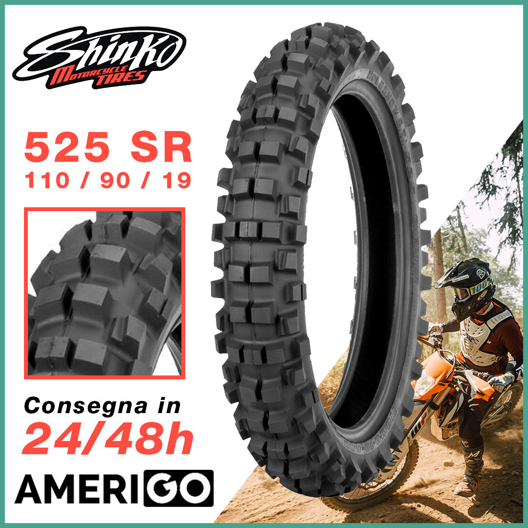 SHINKO Pneumatico 110/90-19 62M TT 525 SR Posteriore Cross