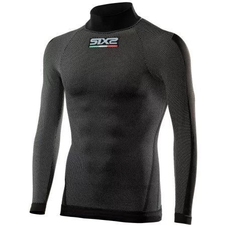 Maglia termica a maniche lunghe SIX2 TS3 - black carbon