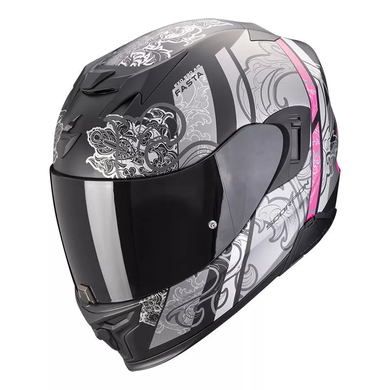 Casco integrale Scorpion-exo 520 Fasta - Nero / Rosa