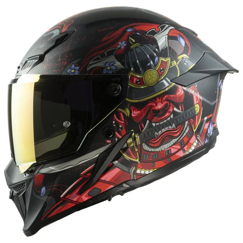 Casco Moto Integrale MPH Blade Demone - Nero / Rosso
