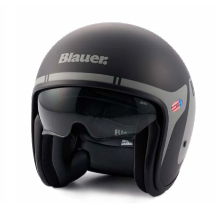 Casco Jet Pilot 06 Go - Nero / Titanio