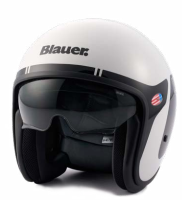 Casco Jet Pilot 06 Go - Bianco / Nero