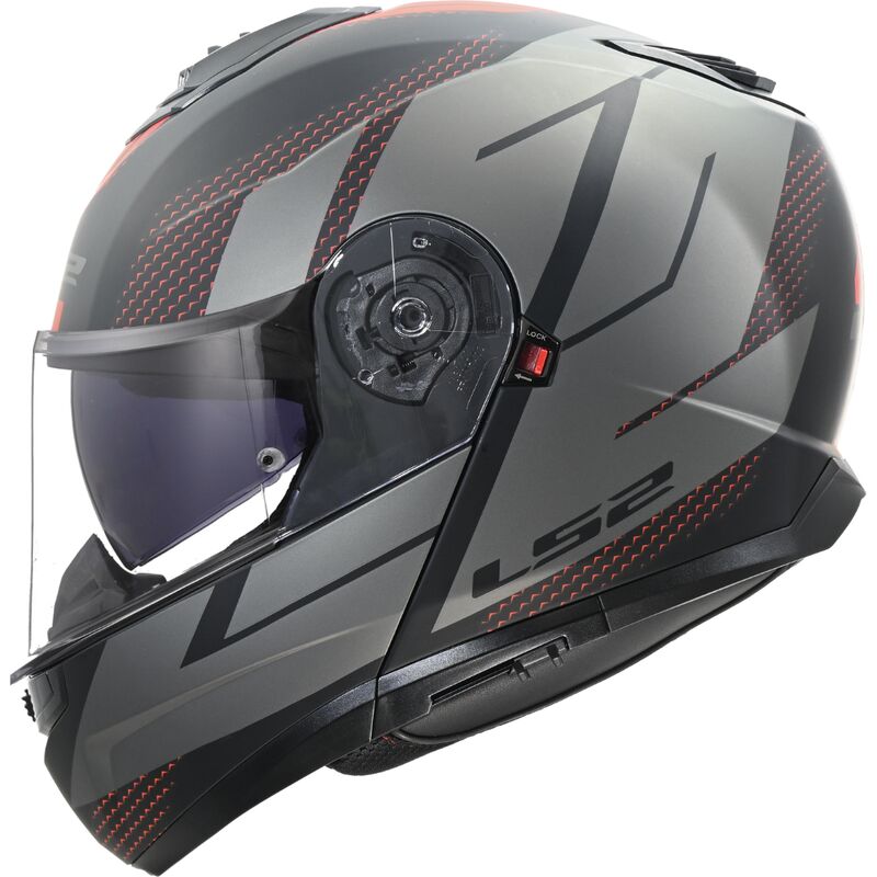 Casco moto modulare LS2 FF908 STROBE II Code - nero / grigio