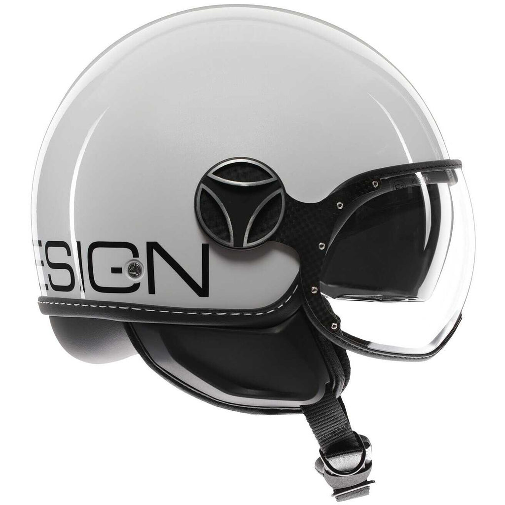 Casco moto Momo Design FGTR EVO 22.06 - bianco quarzo nero opaco