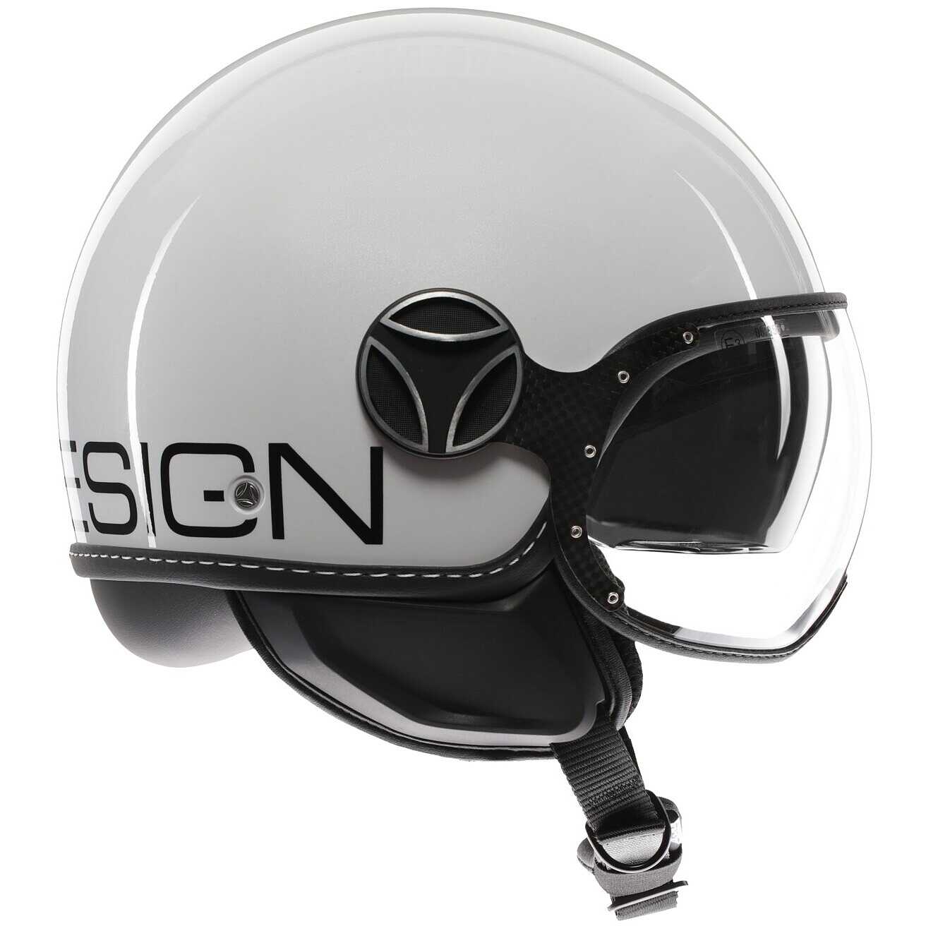 Casco moto Momo Design FGTR EVO 22.06 - bianco quarzo nero opaco