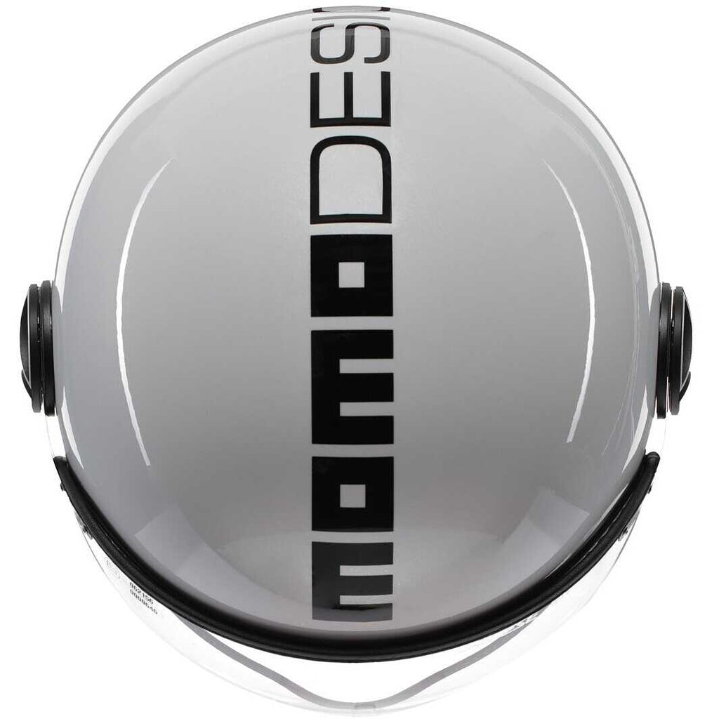 Casco moto Momo Design FGTR EVO 22.06 - bianco quarzo nero opaco