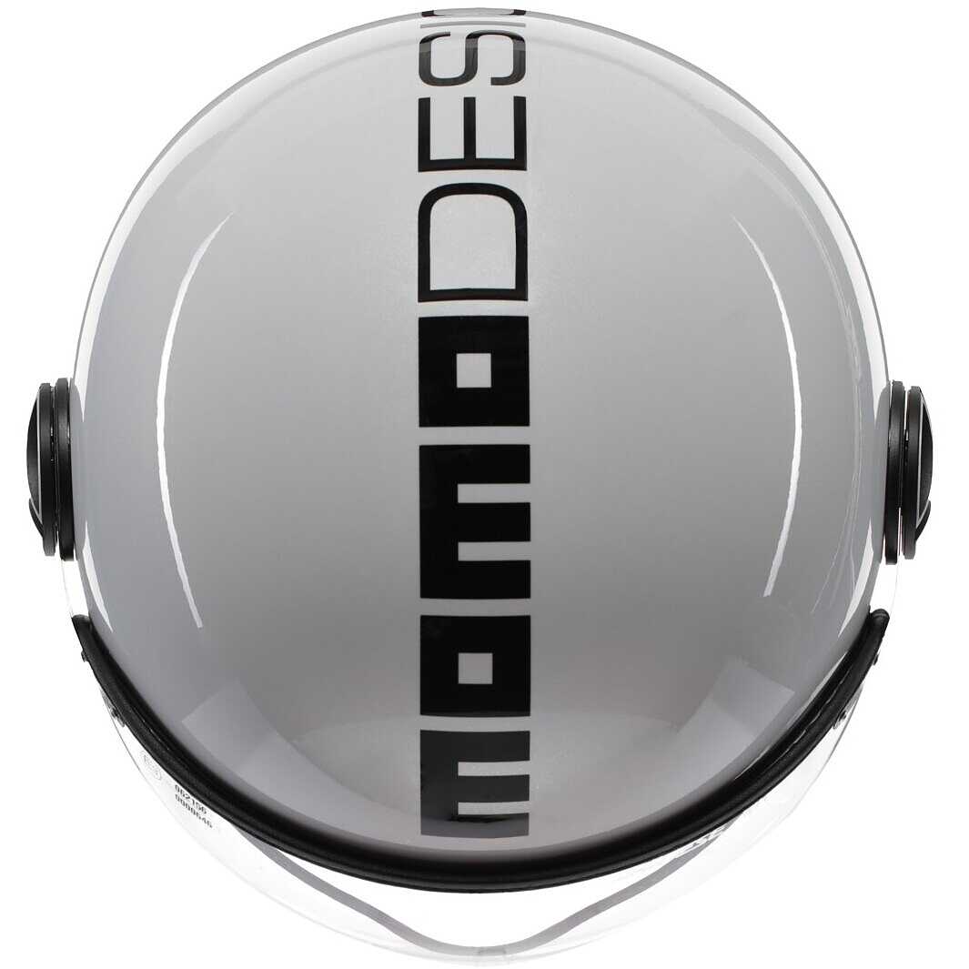 Casco moto Momo Design FGTR EVO 22.06 - bianco quarzo nero opaco
