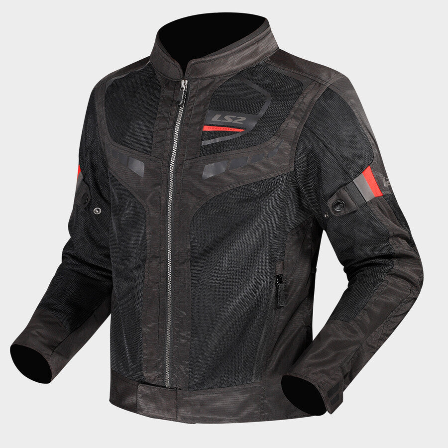 Giacca LS2 Garda Air Man - Nero / Grigio / Rosso