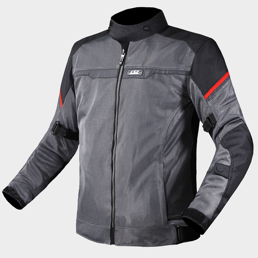 Giacca Primavera/Estate LS2 Riva Man - Nero / Rosso