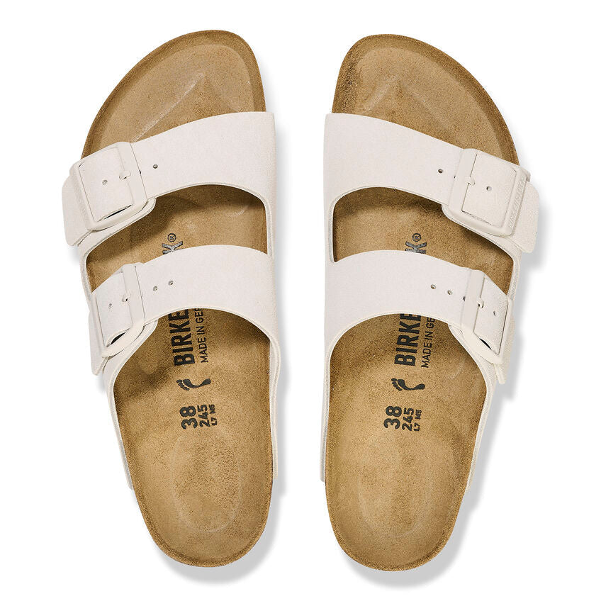 Birkenstock Arizona Pelle Bianca Pianta Stretta