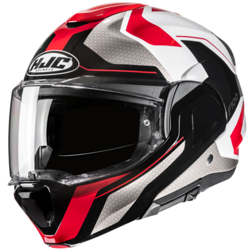 Casco modulare F100 HJC BIOS Bianco - Rosso