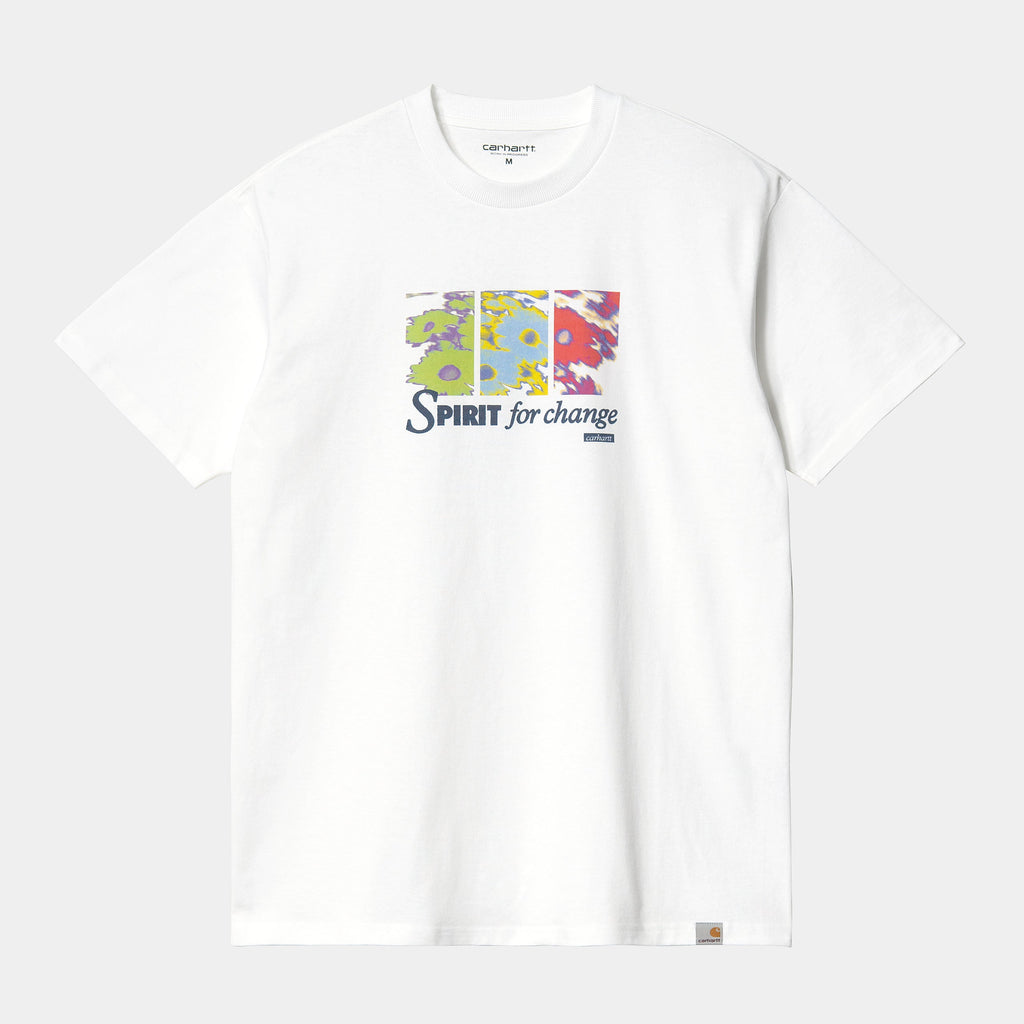 Carhartt Spirit I030186 Uomo Bianco - T-Shirt Manica Corta Cotone Biologico