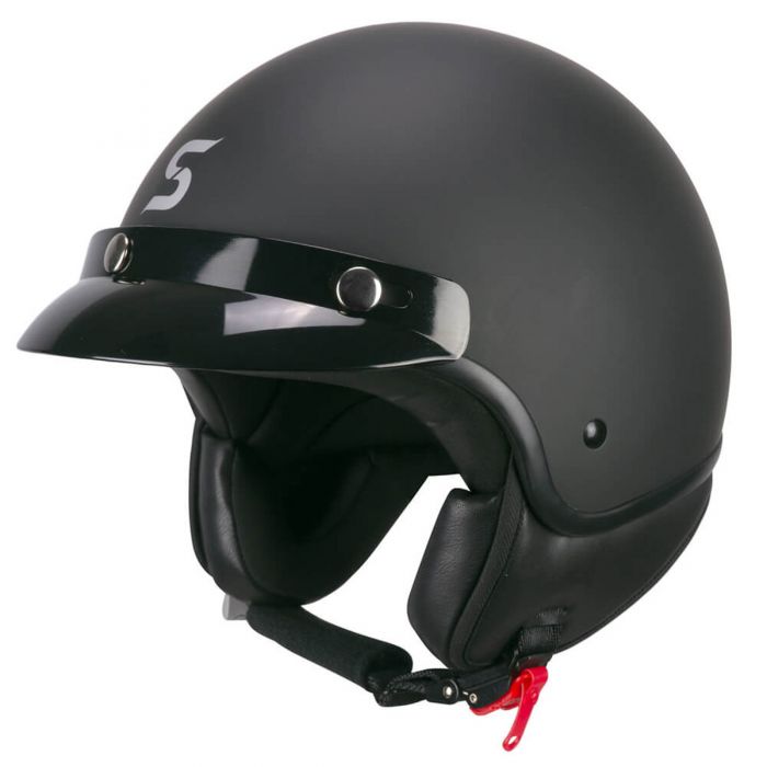Casco jet SKA-P 1FHA Smart mono - Nero opaco